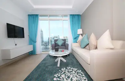 Living Room image for: Hotel  and  Hotel Apartment - 1 Bedroom - 1 Bathroom for rent in Jannah Marina Hotel Apartments - Dubai Marina - Dubai, Image 1