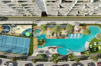 صورة لـ حوض سباحة شقة - غرفة نوم - 2 حمامات للبيع في اكسفورد جاردنز - ارجان - دبي ، صورة رقم 1
