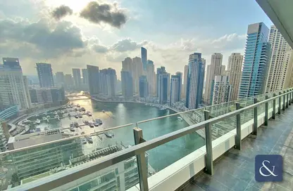 Apartment - 3 Bedrooms - 3 Bathrooms for rent in Silverene Tower A - Silverene - Dubai Marina - Dubai