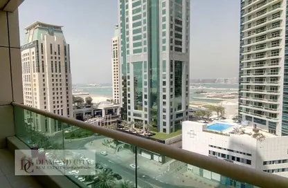 Balcony image for: Apartment - 1 Bedroom - 2 Bathrooms for rent in The Royal Oceanic - Oceanic - Dubai Marina - Dubai, Image 1