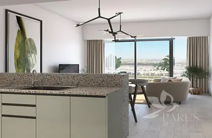 Living Room image for: Apartment - 1 Bedroom - 2 Bathrooms for sale in Golf Greens 1 - Tower A - Golf Greens - DAMAC Hills - Dubai, Image 1