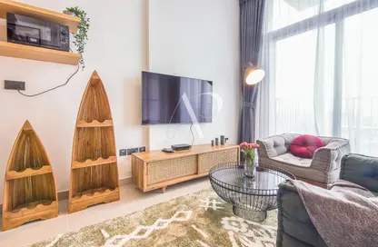 Living Room image for: Apartment - 1 Bedroom - 1 Bathroom for rent in Collective - Dubai Hills Estate - Dubai, Image 1
