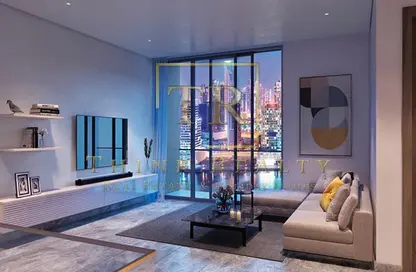 Living Room image for: Duplex - 3 Bedrooms - 4 Bathrooms for sale in Peninsula Five - Peninsula - Business Bay - Dubai, Image 1