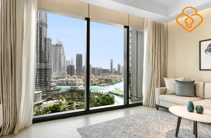 Living Room image for: Apartment - 3 Bedrooms - 3 Bathrooms for rent in The Address Residences Dubai Opera Tower 2 - The Address Residences Dubai Opera - Downtown Dubai - Dubai, Image 1
