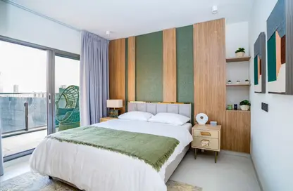 صورة لـ غرفة- غرفة النوم شقة - 2 غرف نوم - 2 حمامات للبيع في برج العافية الهادئ من WELLCUBE - مثلث قرية الجميرا - دبي ، صورة رقم 1