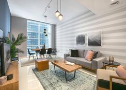 Living / Dining Room image for: Apartment - 1 bedroom - 2 bathrooms for rent in Duja Tower - Sheikh Zayed Road - Dubai, Image 1