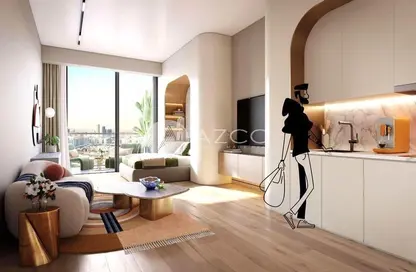 Living Room image for: Apartment - 1 Bedroom - 1 Bathroom for sale in Rise Residences - Jumeirah Village Circle - Dubai, Image 1