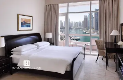 Apartment - 2 Bedrooms - 3 Bathrooms for rent in Marriott Harbour Hotel and Suites - Dubai Marina - Dubai