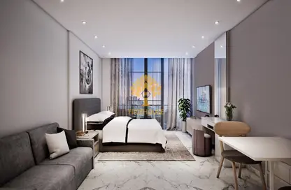 Living Room image for: Apartment - 1 Bedroom - 2 Bathrooms for sale in Rukan 1 - Rukan - Dubai, Image 1