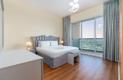 Room / Bedroom image for: Apartment - 1 Bedroom - 2 Bathrooms for rent in Armada Tower 1 - Lake Elucio - Jumeirah Lake Towers - Dubai, Image 1