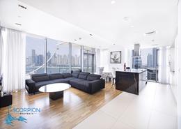 Living / Dining Room image for: Apartment - 3 bedrooms - 4 bathrooms for sale in Apartment Building 9 - Bluewaters Residences - Bluewaters - Dubai, Image 1