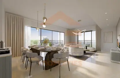 Living / Dining Room image for: Apartment - 3 Bedrooms - 3 Bathrooms for sale in Rimal Residences - Maryam Island - Sharjah, Image 1
