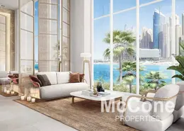Living Room image for: Apartment - 2 Bedrooms - 3 Bathrooms for sale in Bluewaters Bay Building 1 - Bluewaters Bay - Bluewaters - Dubai, Image 1