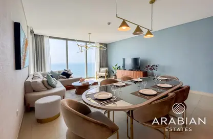 Living / Dining Room image for: Apartment - 2 Bedrooms - 3 Bathrooms for sale in 5242 Tower 1 - 5242 - Dubai Marina - Dubai, Image 1