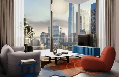 Living Room image for: Apartment - 1 Bedroom - 1 Bathroom for sale in The Edge - Business Bay - Dubai, Image 1