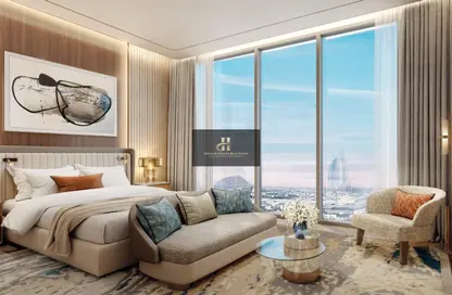 Room / Bedroom image for: Apartment - 2 Bedrooms - 2 Bathrooms for sale in Fairmont Residences Dubai Skyline - Al Sufouh 1 - Al Sufouh - Dubai, Image 1