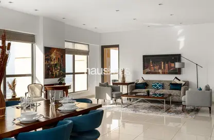 Living / Dining Room image for: Apartment - 4 Bedrooms - 4 Bathrooms for rent in Sadaf 5 - Sadaf - Jumeirah Beach Residence - Dubai, Image 1