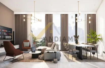 Living / Dining Room image for: Apartment - 1 Bathroom for sale in Al Maryah Vista 2 - Al Maryah Island - Abu Dhabi, Image 1