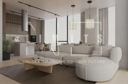 Living Room image for: Apartment - 1 Bedroom - 2 Bathrooms for sale in Rise Residences - Jumeirah Village Circle - Dubai, Image 1