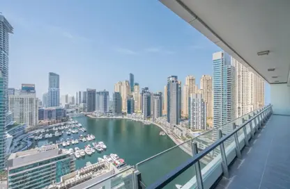 Apartment - 3 Bedrooms - 3 Bathrooms for rent in Silverene Tower A - Silverene - Dubai Marina - Dubai