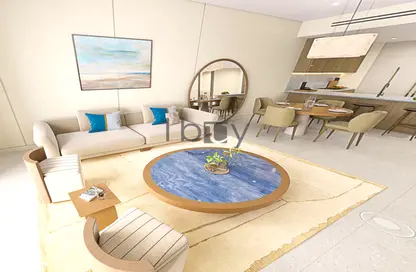 Living / Dining Room image for: Apartment - 1 Bedroom - 2 Bathrooms for sale in Nobu Residences - Saadiyat Island - Abu Dhabi, Image 1
