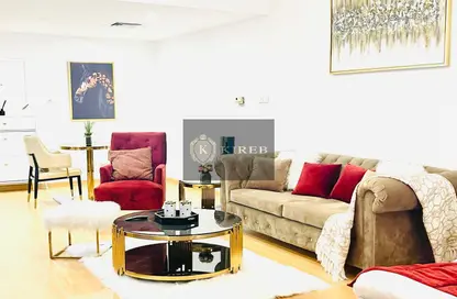 Living / Dining Room image for: Apartment - 1 Bathroom for rent in Gardenia 2 - Emirates Gardens 1 - Jumeirah Village Circle - Dubai, Image 1