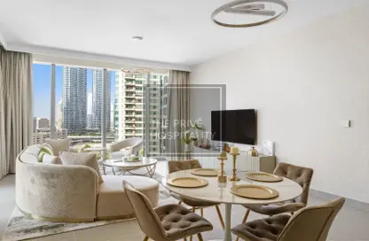 Living / Dining Room image for: Apartment - 2 Bedrooms - 2 Bathrooms for rent in Forte - Downtown Dubai - Dubai, Image 1