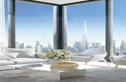 Living Room image for: Apartment - 1 Bedroom - 1 Bathroom for sale in Sobha Creek Vista Heights - Sobha Hartland - Mohammed Bin Rashid City - Dubai, Image 1
