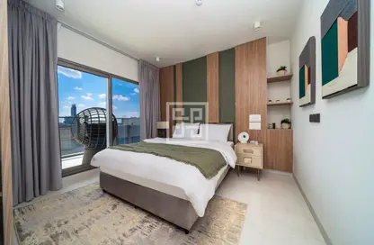صورة لـ غرفة- غرفة النوم شقة - غرفة نوم - 2 حمامات للبيع في برج العافية الهادئ من WELLCUBE - مثلث قرية الجميرا - دبي ، صورة رقم 1