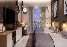 Room / Bedroom image for: Apartment - 1 Bedroom - 2 Bathrooms for sale in Sama Residences - Maryam Gate Residence - Maryam Island - Sharjah, Image 1