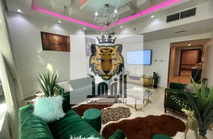Apartment - 1 Bedroom - 2 Bathrooms for rent in Orient Tower 2 - Orient Towers - Al Bustan - Ajman