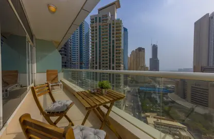 Balcony image for: Apartment - 1 Bedroom - 1 Bathroom for rent in Botanica Tower - Dubai Marina - Dubai, Image 1