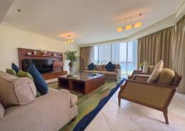 Living Room image for: Apartment - 3 bedrooms - 4 bathrooms for rent in Blue Beach Tower - Jumeirah Beach Residence - Dubai, Image 1