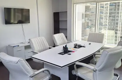 Office Space - Studio - 1 Bathroom for rent in Clover Bay Tower - Business Bay - Dubai