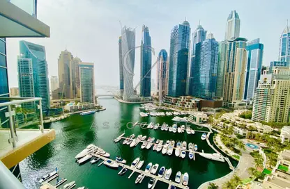 Apartment - 3 Bedrooms - 4 Bathrooms for rent in Al Habtoor Tower - Dubai Marina - Dubai