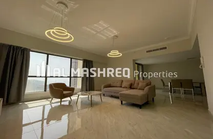 Living / Dining Room image for: Apartment - 2 Bedrooms - 3 Bathrooms for rent in Sadaf 6 - Sadaf - Jumeirah Beach Residence - Dubai, Image 1