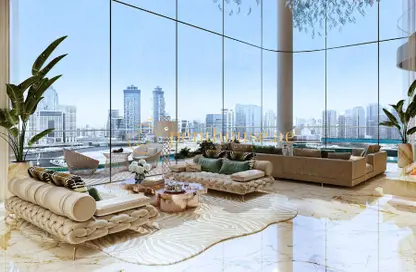 Living Room image for: Apartment - 3 Bedrooms - 3 Bathrooms for sale in Cavalli Couture - Al Safa 1 - Al Safa - Dubai, Image 1