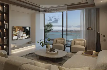 Living Room image for: Apartment - 2 Bedrooms - 3 Bathrooms for sale in Nobu Residence - Al Marjan Island - Ras Al Khaimah, Image 1