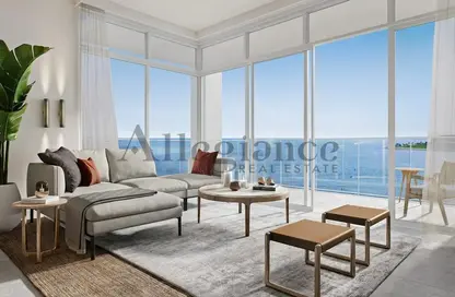 Living Room image for: Apartment - 1 Bedroom - 1 Bathroom for sale in Apartment Building 1 - Bluewaters Residences - Bluewaters - Dubai, Image 1