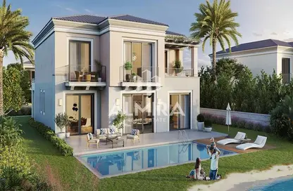 Pool image for: Villa - 5 Bedrooms - 6 Bathrooms for sale in Ramhan Island Villas - Ramhan Island - Abu Dhabi, Image 1