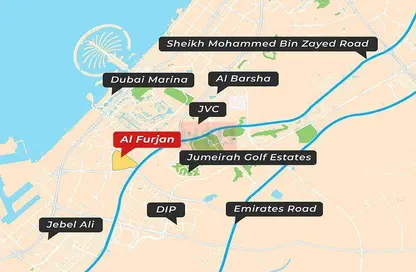 Map Location image for: Land - Studio for sale in Al Furjan - Dubai, Image 1
