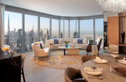 Living / Dining Room image for: Apartment - 1 Bedroom - 2 Bathrooms for sale in One Za'abeel - Zabeel 1 - Zabeel - Dubai, Image 1