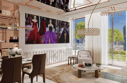 صورة لـ غرفة المعيشة / غرفة الطعام شقة - 2 غرف نوم - 3 حمامات للبيع في اليجانس تاور - دبي وسط المدينة - دبي ، صورة رقم 1
