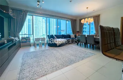 Living / Dining Room image for: Apartment - 2 Bedrooms - 3 Bathrooms for sale in Shemara Tower - Marina Promenade - Dubai Marina - Dubai, Image 1