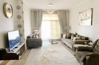 Living Room image for: Apartment - 2 Bedrooms - 2 Bathrooms for sale in Siraj Tower - Arjan - Dubai, Image 1