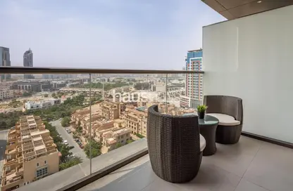 Balcony image for: Apartment - 1 Bathroom for rent in Park View Tower - Jumeirah Village Circle - Dubai, Image 1