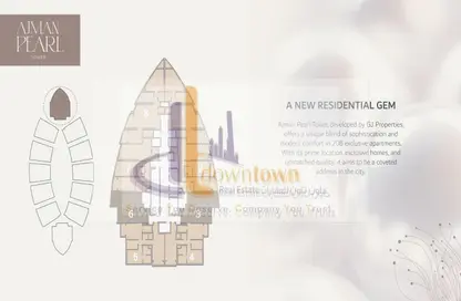 Apartment - 1 Bedroom - 2 Bathrooms for sale in Tower C1 - Ajman Pearl Towers - Ajman Downtown - Ajman