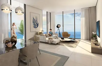 Living / Dining Room image for: Villa - Studio - 6 Bathrooms for sale in Bluebay Walk - Sharjah Waterfront City - Sharjah, Image 1