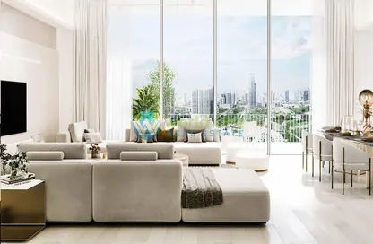 Living Room image for: Apartment - 3 Bedrooms - 4 Bathrooms for sale in Luma Park Views - Jumeirah Village Circle - Dubai, Image 1