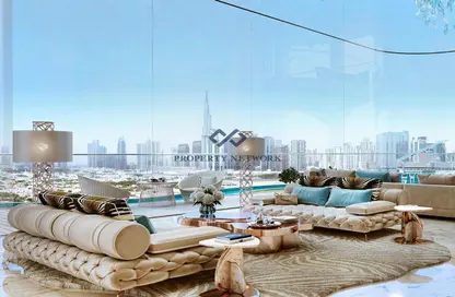 Living Room image for: Apartment - 4 Bedrooms - 4 Bathrooms for sale in Cavalli Couture - Al Safa 1 - Al Safa - Dubai, Image 1